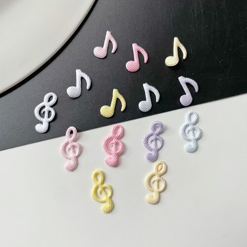 布艺贴镂空音符二次元鞋子衣服包包手账本饰品装饰配件