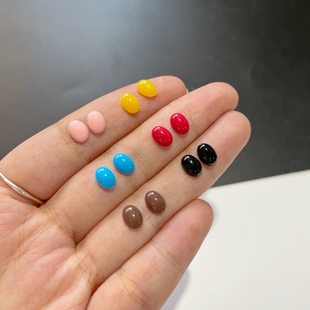 手工DIY配件玉桂狗hello kitty玩偶直插平底椭圆眼睛鼻子