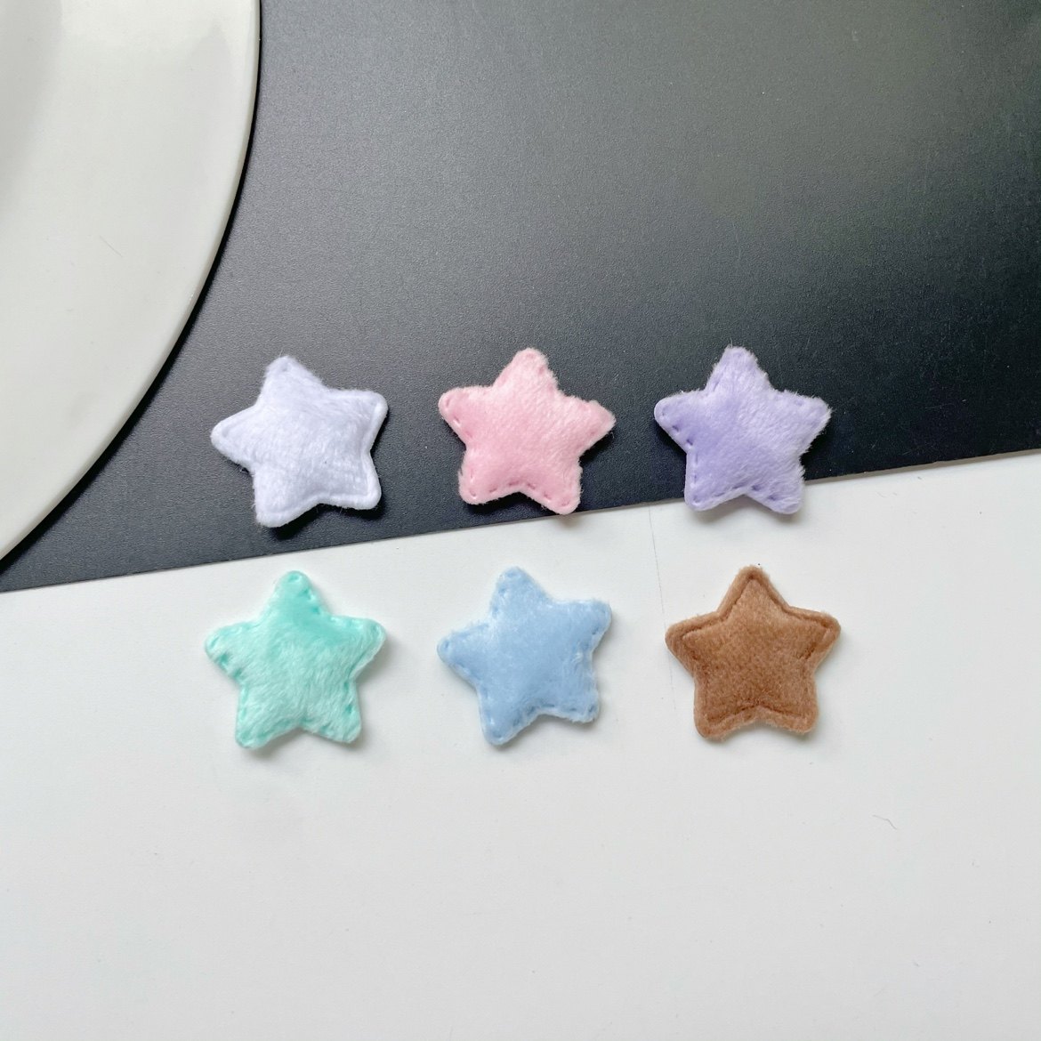 可爱毛绒马卡龙小星星 手工diy发饰饰品书衣配件2.5cm宽,饰品/流行首饰/时尚饰品新,其他DIY饰品配件,淘宝优惠券,粉丝福利购,淘宝优惠卷