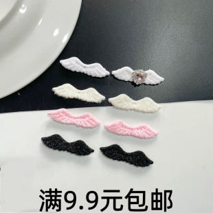 超可爱毛茸茸压花小翅膀bjd娃衣辅料宠物发夹diy宝宝发饰配件