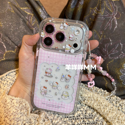 羊咩咩MM韩系链条卡通苹果17ProMax全包kitty手机壳适用iPhone13/14少女心15Pro可爱ins16软保护套