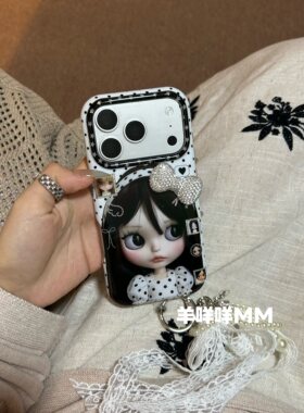 羊咩咩MM甜美可爱少女风韩系ins小众娃娃适用苹果17ProMax手机壳iPhone16Pro/15蕾丝挂绳17高级感17Pro软套