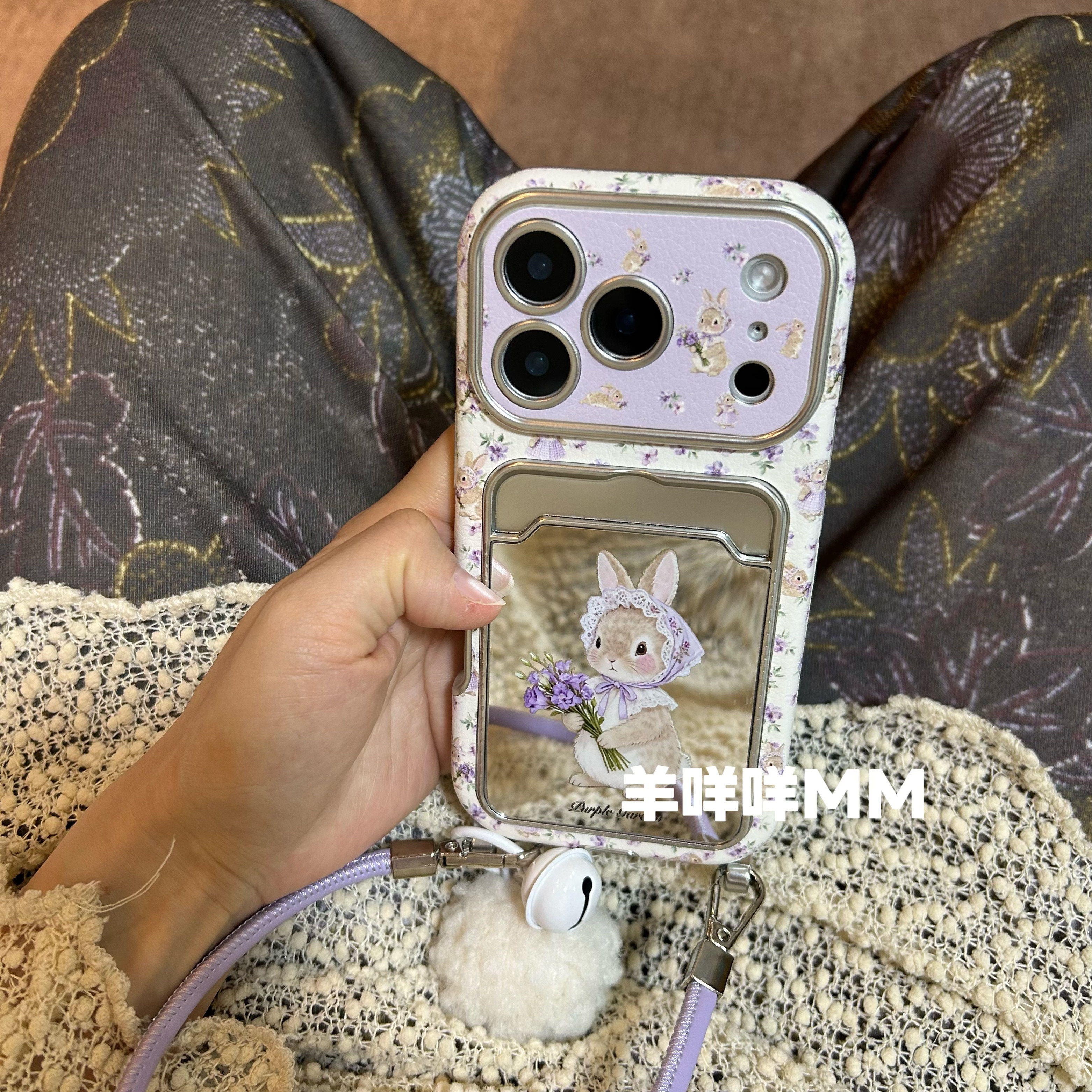 羊咩咩MM创意卡包碎花小兔苹果17Pro插卡手机壳适用iPhone16ProMax韩系ins风13/14软保护套15小众卡通,3C数码配件,手机保护套/壳,淘宝优惠券,粉丝福利购,淘宝优惠卷