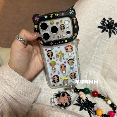 羊咩咩MM可爱新款小熊镜头17ProMax小玉yuy手机壳使用iPhone16Pro女13/14卡通链条15/17Pro韩系保护套