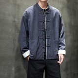 秋冬灯芯绒立领夹克外套复古风红色过年服拜年唐装1935-P95，男装夹克，电商B378（原B341）