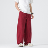 2026春夏新款日系宽松大码直筒休闲裤复古弯刀裤B378-K50-P50，男装休闲裤，电商B378（原B341）