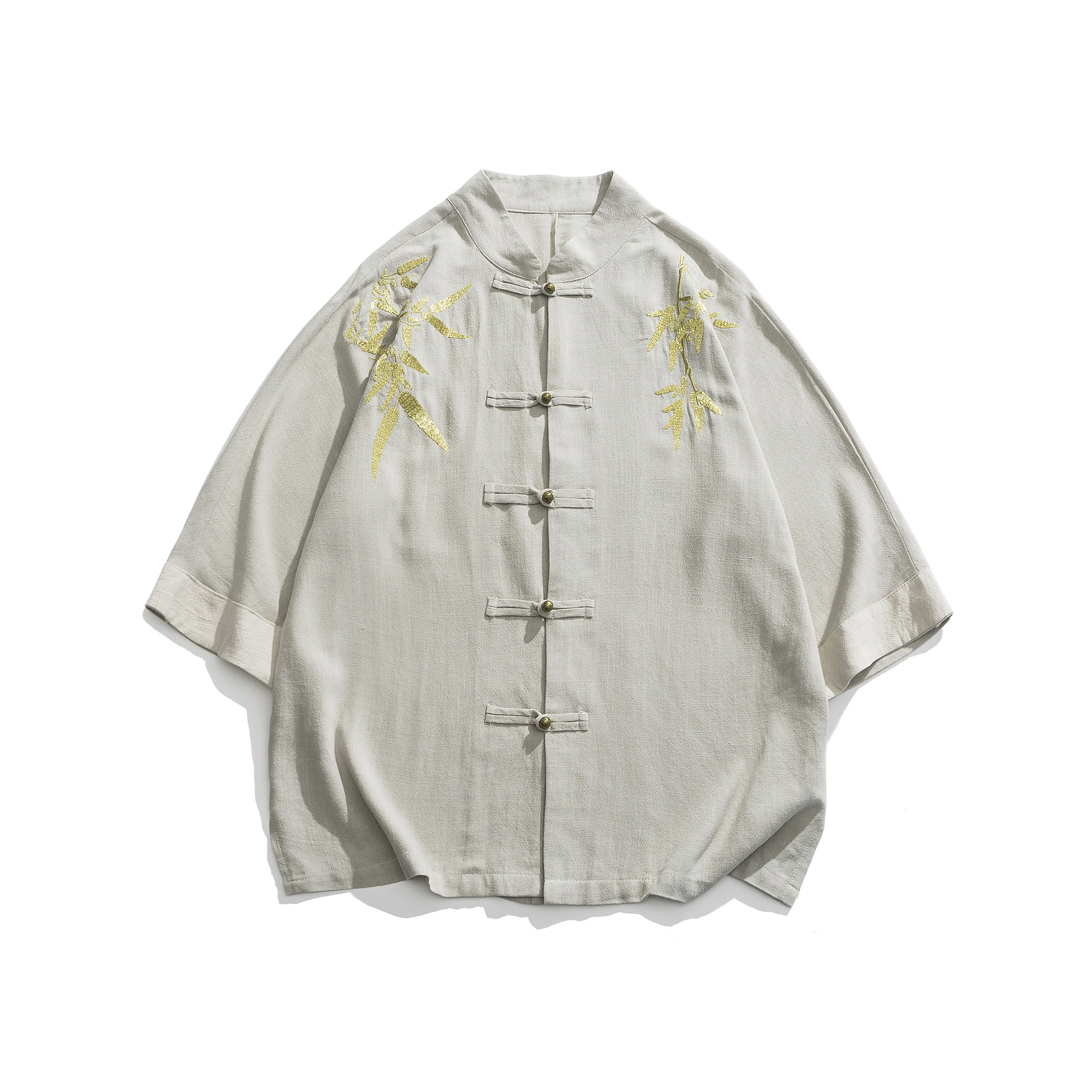现货风刺绣棉麻衬衫1906-P75,男装衬衫,电商B378（原B341）
