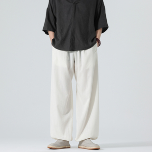中老年太极练功服夏季 灯笼裤 直筒大码 P50 束脚裤 K52 薄款 新中式