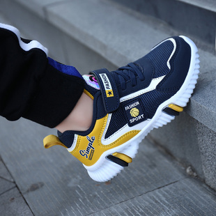 男童鞋卡丁防臭春夏季单网透气中大童运动鞋学生皮面网面跑步鞋女