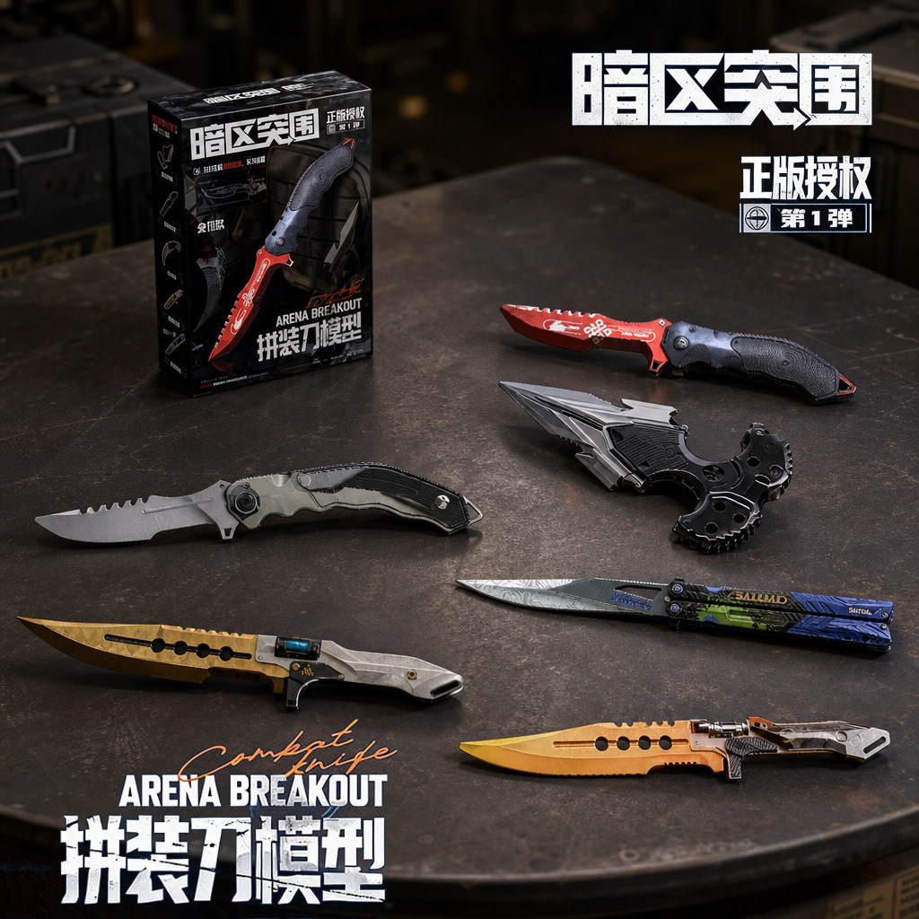 官方正版授权暗区突拼装刀模型第1弹周边全套盲盒装冷兵器瑞兔刀