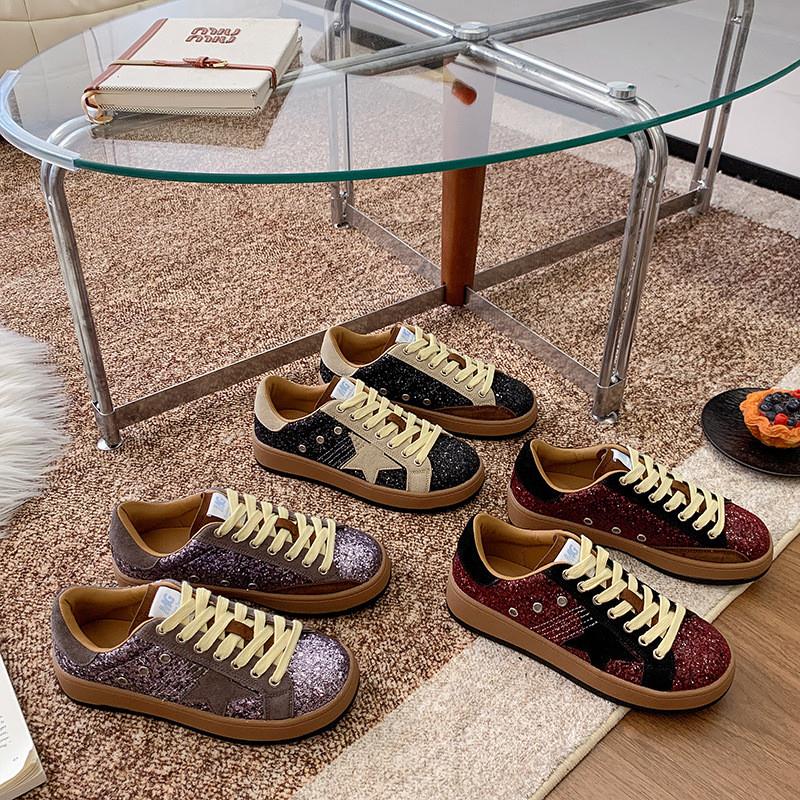 2025经典款做旧小脏鞋女春秋星星鞋百搭小白鞋平底脏脏鞋女板鞋