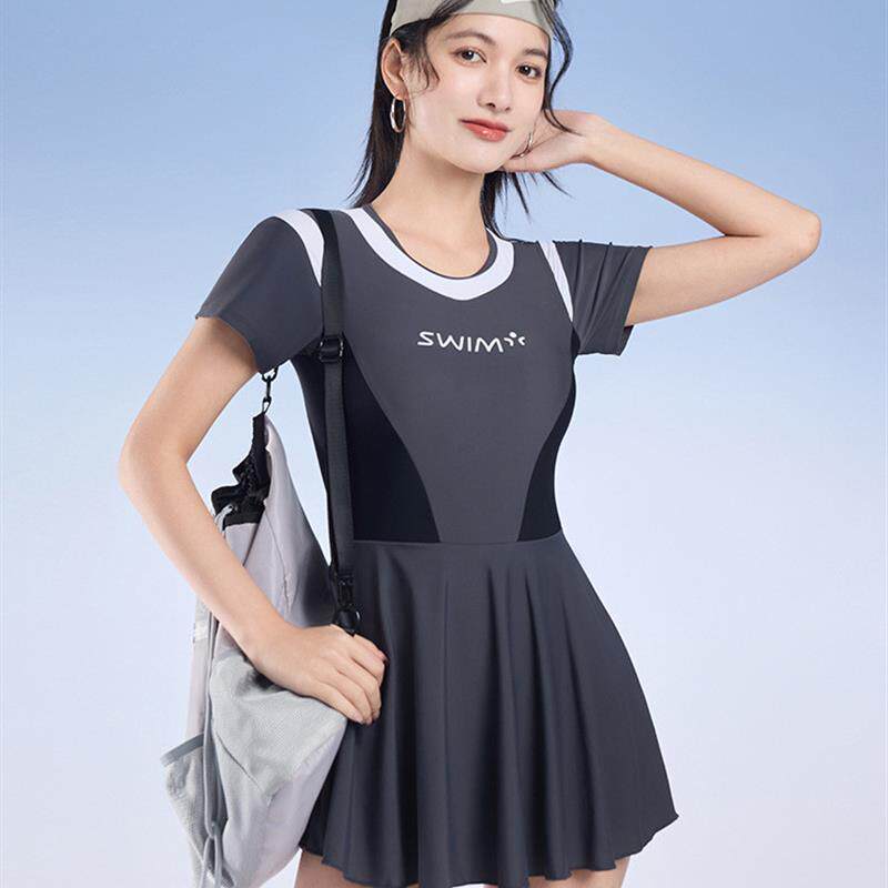 泳衣女款2026新款连体女士爆款微胖女孩遮肉显瘦大码泡温泉游泳衣