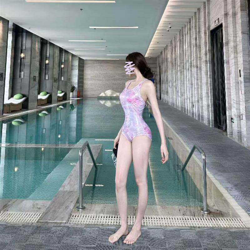 2026高颜微胖大码连体三角竞速泳衣女专业运动游泳馆训练低叉