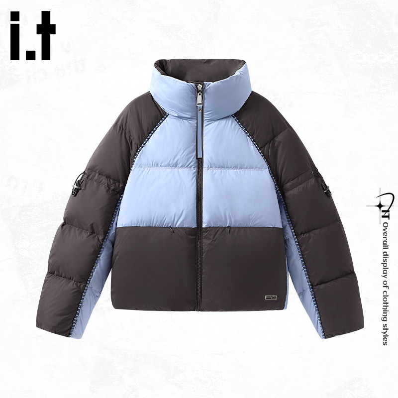 it:CHOCOOLATE撞色羽绒服女款2025冬季新款时尚潮流百搭短款棉服
