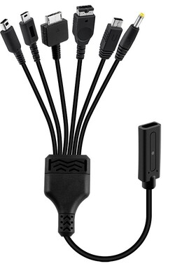 适用NDS Lite/ 3DSLL 6合1充电线 TYPE-C转接线PSV1000 PSP充电线