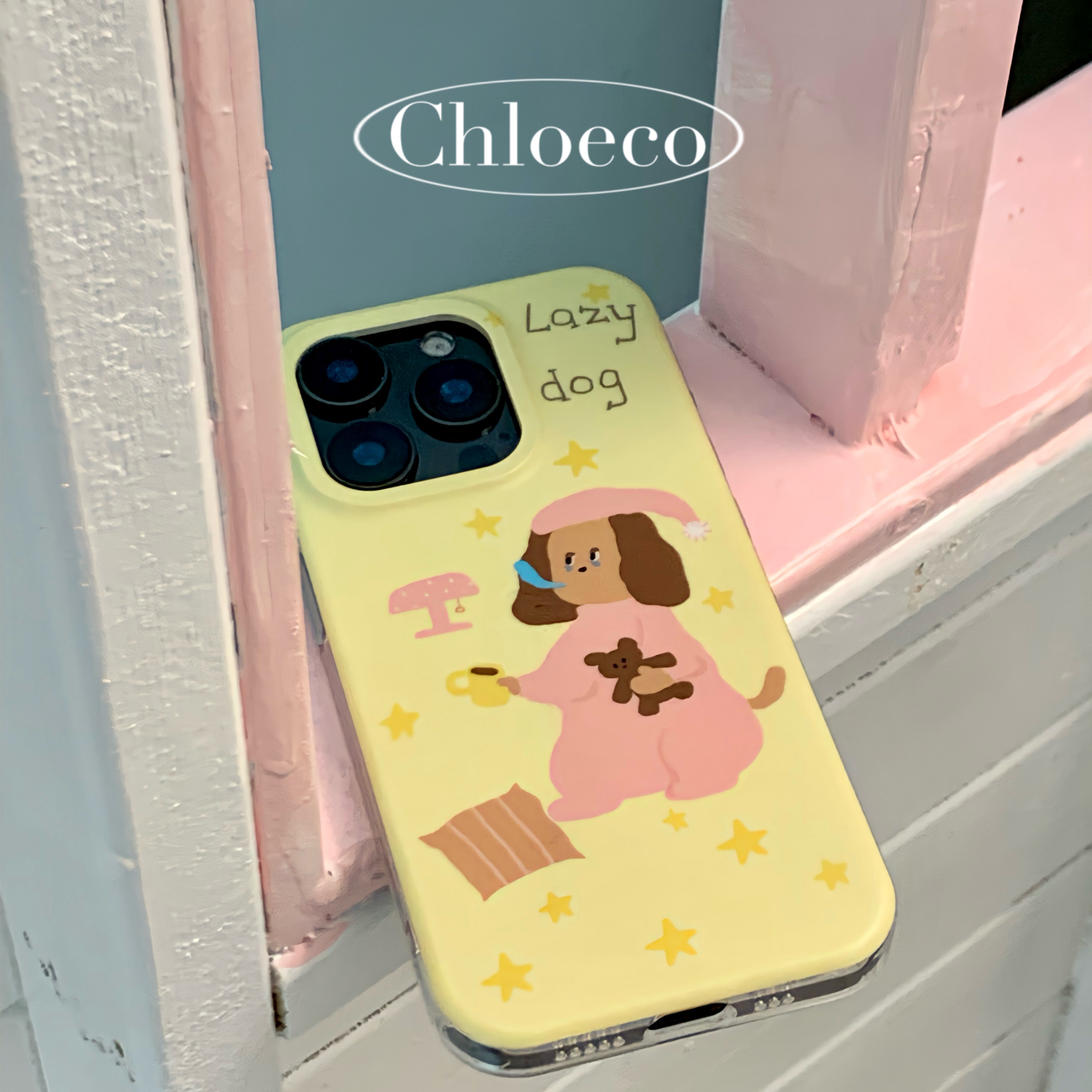 花椰子 原创lazy dog懒骨头派对治愈系小狗奶黄色imd软壳适用于iPhone16Promax苹果15Pro防摔2025新款春夏