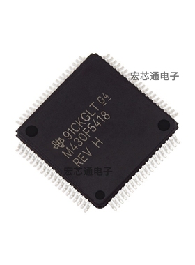 原装正品 MSP430F5418IPNR LQFP-80 18MHz 16位微控制器M430F5418