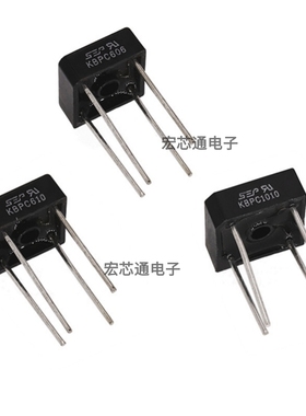 全新 KBPC606/608/610/810/1010/1510 单相整流桥堆 塑封方桥 4脚