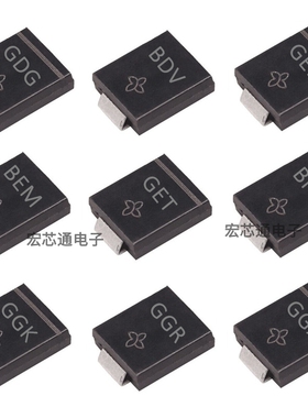 SMCJ10A/11/12/13/14/15/16/17/18/20/22CA贴片TVS瞬态抑制二极管