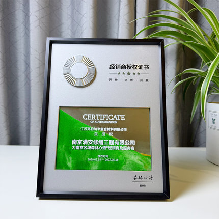 高级感流沙金属奖牌授权牌定制荣誉聘书退休牌匾订做年会颁奖奖牌