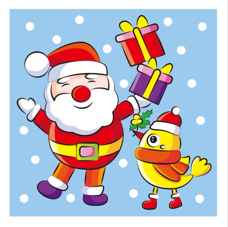 圣诞老人diy手工涂鸦水彩画雪人油画木框万圣节儿童颜料画材料包