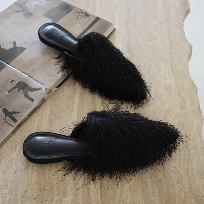 BUBUFEIFEI尖头平底穆勒女鞋