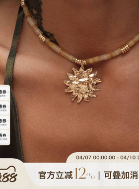 小众太阳项链ARayofSunlight黄玉