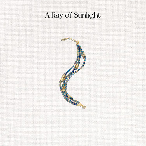 A Ray of Sunligh新品埃及系列沙漠绿洲编织手链金属肌理百搭叠戴
