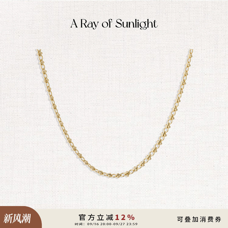 A Ray of Sunlight埃及系列沙漠绿洲金属素链项链百搭叠戴原创