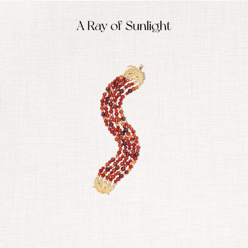 A Ray of Sunlight 新年系列红炽光玛瑙流苏手链本命年好运招财