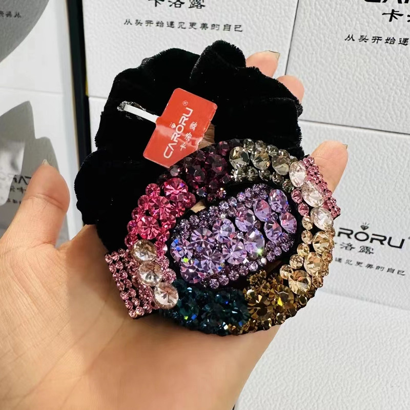 轻奢花朵韩国发圈大肠圈高弹力耐用头绳盘发扎马尾发绳发饰皮筋
