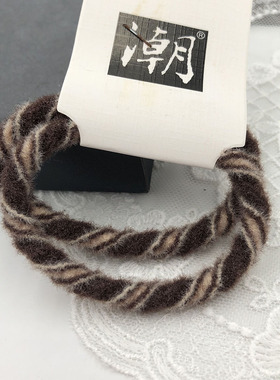 发绳2根装皮筋高弹力耐用黑色扎头发头绳发绳橡皮筋发圈女头饰品