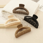 抓夹大号优雅气质鲨鱼夹韩版 简约发夹后脑勺镂空洗澡磨砂哑光头饰