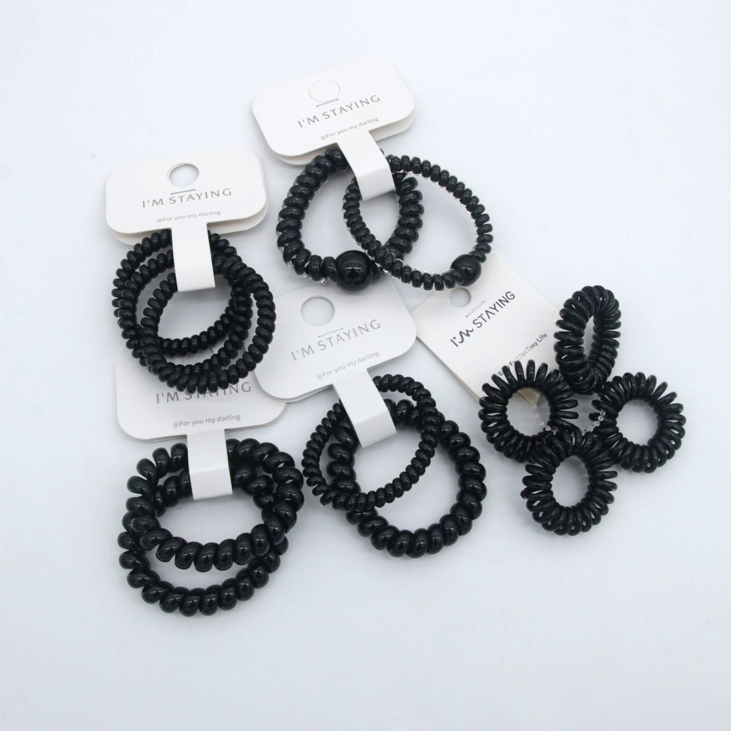 电话线发圈女黑色百搭韩版扎头发头绳简约发绳黑色皮筋电线圈头饰,饰品/流行首饰/时尚饰品新,发饰,淘宝优惠券,粉丝福利购,淘宝优惠卷