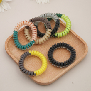 发圈女电话线5厘米发绳无痕大小号磨砂皮筋扎头发网红头绳头饰品