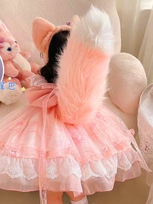 玲娜贝儿大尾巴粉色女cos可拆卸
