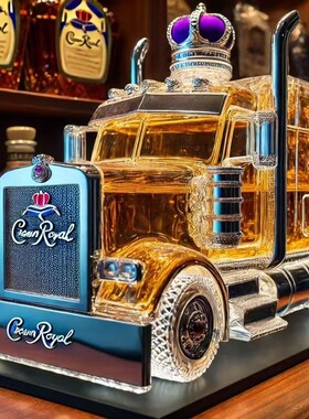 新品 Semi Truck Whiskey Bottle 卡车威士忌酒瓶玻璃瓶