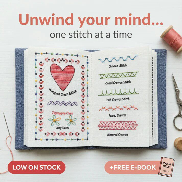 新款 Embroidery Stitch Book 创意迷你缝纫刺绣针法书 - 实物图