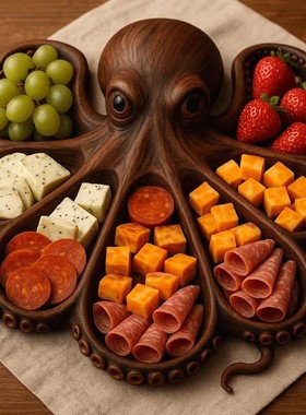 新款 Octopus Charcuterie Platter户外派对聚会章鱼熟食拼盘