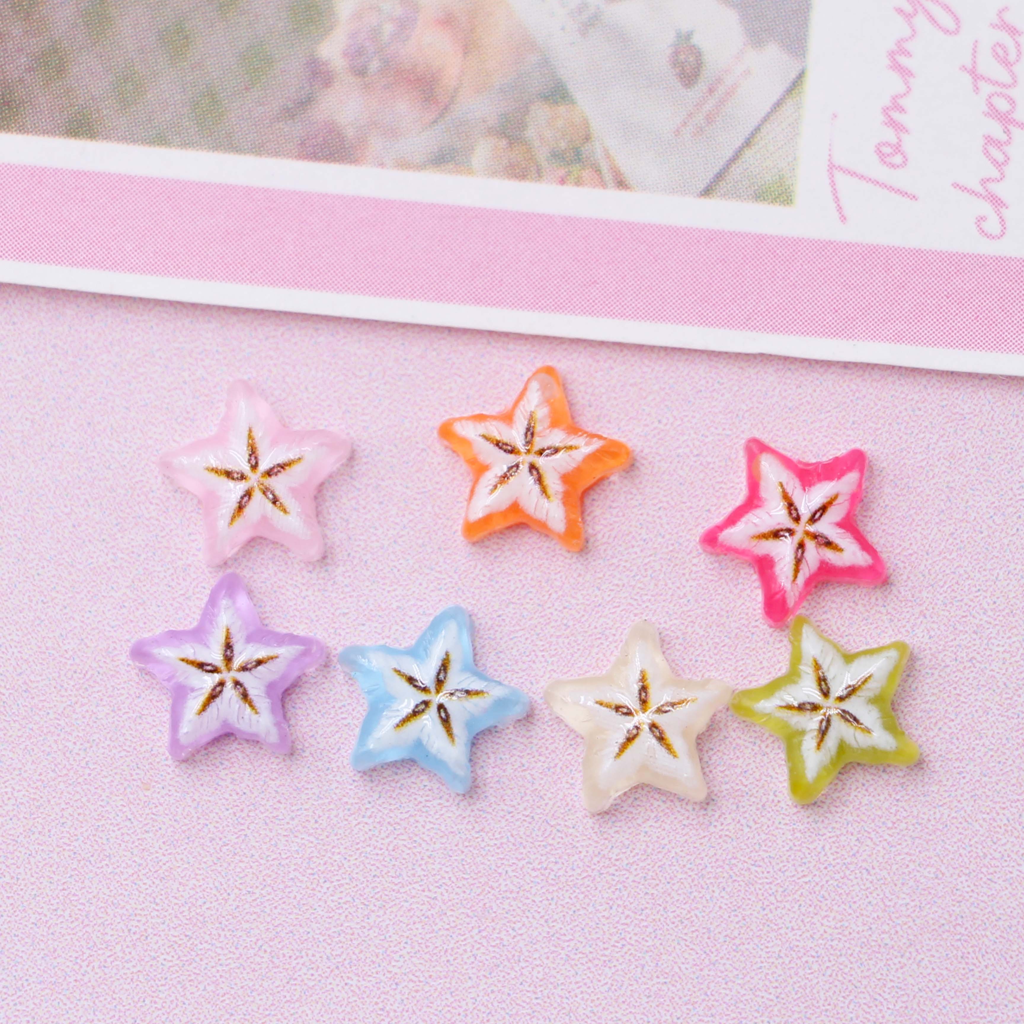 创意杨桃水果饰品diy冰箱贴手机壳鞋扣发饰贴片