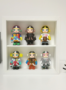 盲盒泡泡玛特相框中空MOLY小野手办创意mega收纳模型展示收藏画框