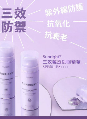 日期Nuskin如新香港专柜正品紫色隔离SPF50精华花青素Pa+++