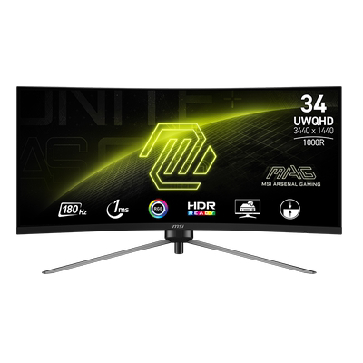 微星180HZ34英寸准4K曲面显示器