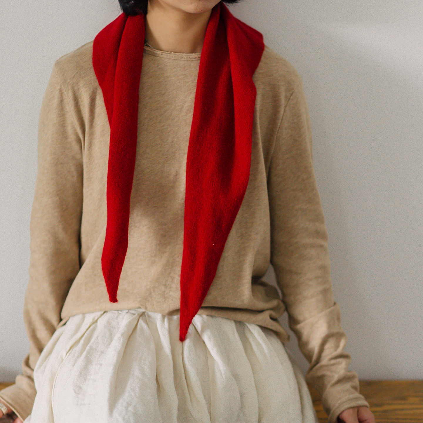 温暖的全羊毛三角巾秋冬小围巾