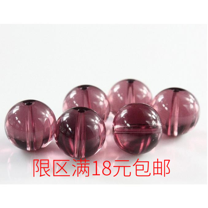 珠帘散珠中紫色葫芦圆光珠子水晶风水门帘隔断帘手工DIY门帘材料