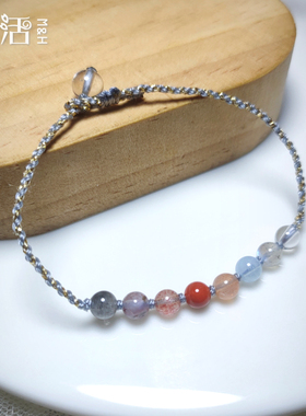 小众礼物可调节手绳彩虹精致