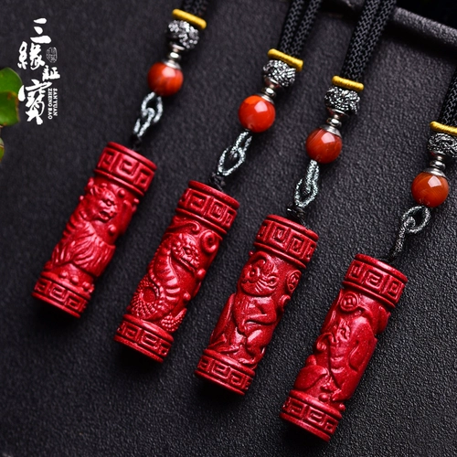 Подвеска, ожерелье, цвета киновари, 2024 года, китайский гороскоп