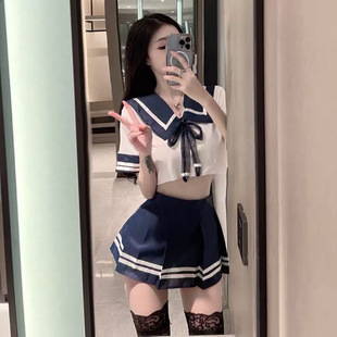 18YX0775欧美2023性感少女学生制服角色水手女佣JK两件套