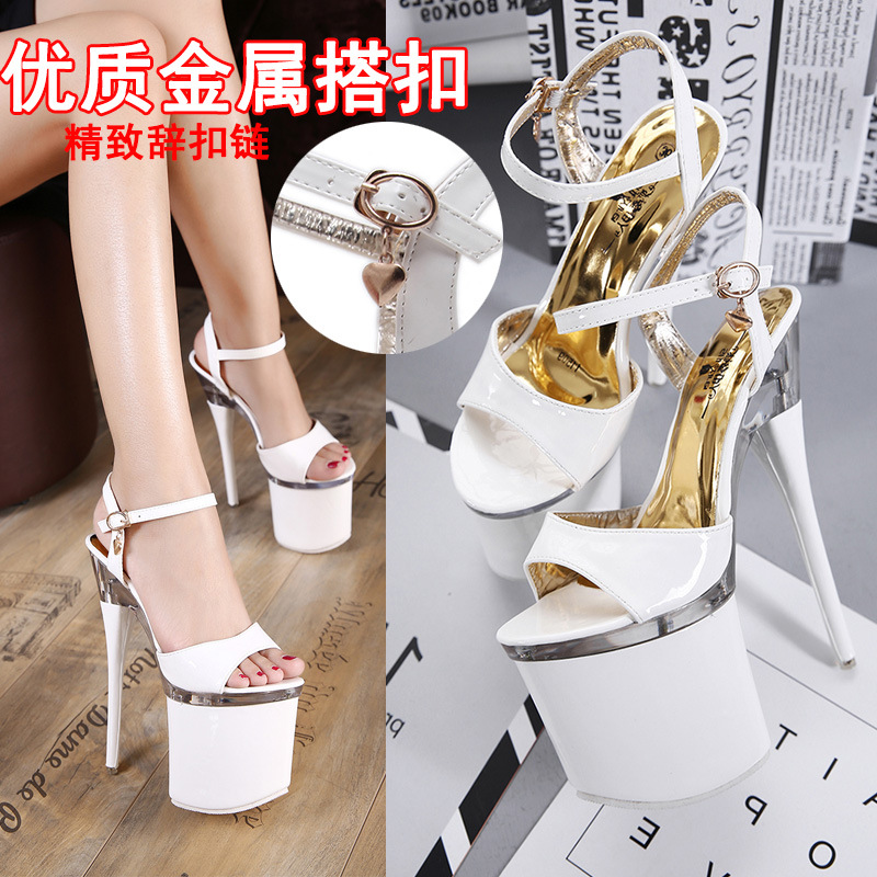钢管舞工作鞋水晶底钢管舞鞋004