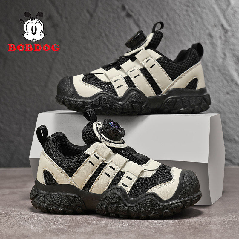 巴布豆童鞋男童鞋子2026夏季新款防滑软底网面透气男孩儿童运动鞋